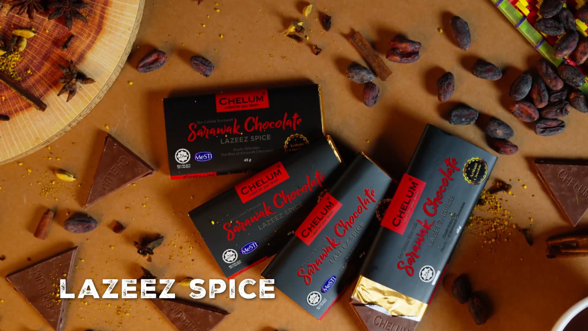 Lazeez Spice premium chocolate by Chelum
