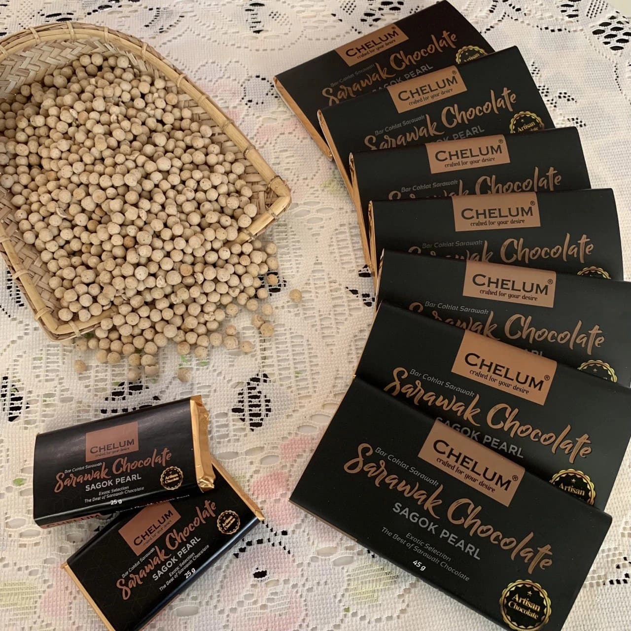 CHELUM Sagok Pearl chocolate bar