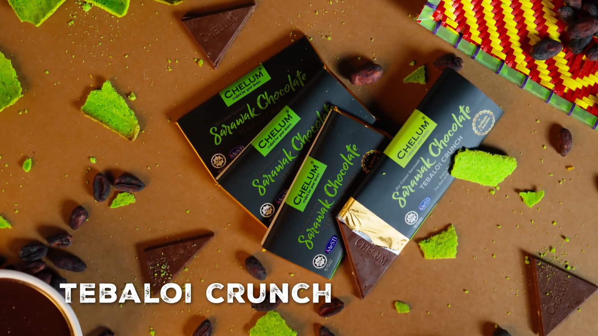 Tebaloi Crunch premium chocolate by Chelum